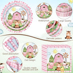 Funnymoom 250 Pcs Farm Animals Paper Plates Napkins and Cups Serves 50 - Image 3