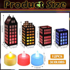 Rossesay 12 Pcs Hero City Lantern Table Centerpiece for Hero Party Decor - Image 3
