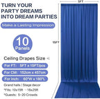 50ft×15ft Royal Blue Backdrop Curtain for Wedding Parties - Image 6