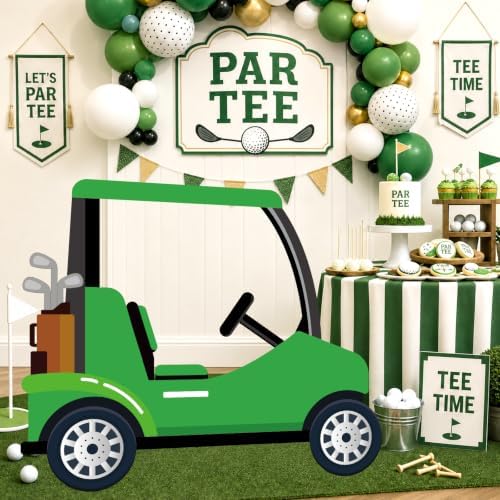 4 Ft Green Golf Cart Corrugated Plastic Standee Large Photo Prop - Image 3