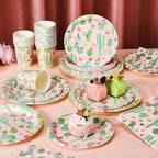 Hsei 250 Pcs Cactus Mexican Plates Napkins Cups Party Supplies Serves 50 - Image 3