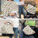 Frog Strawberry Carseat Canopy for Babies Infant Stroller Covers for Boys and Girls Playful Nursing Pillow Cover Cuddle Pillow Slipcover 2PCS Signposts Patterns - Image 2
