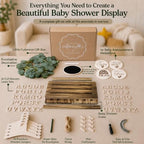 Wooden Baby Shower Crate Closet,Personalized Baby Shower Basket, Burnt Wood - Image 2