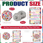 Highergo 48 Sets World Country Flag Enamel Pins - Image 2