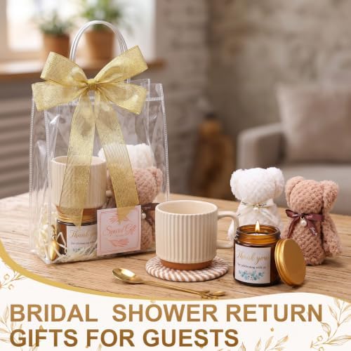 6 Sets Baby Shower Game Prizes - Mugs Spoons Towels Candle Gift Cards Placemats Tote Bags Party Favors for Bridal Baby Shower Guests Games Winners Thank You Gifts - Image 6