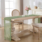 3 Pack Sage Green Cheesecloth Table Runners, 120 Inch 10Ft Moss Gauze Table Runner for Wedding Birthday Party Baby Shower Centerpiece Home Decorations - Image 6