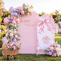 Mindsoft 2 Pcs Baby in Bloom Arch Cover Backdrop, Pink by Mindsoft
