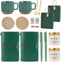 Baby Shower Prizes for Game Winners Baby Shower Games Prizes Ceramic Mugs with Metal Spoons Woven Coasters Notebooks Scented Candles Gift Bags Wedding Bridal Shower Favors for Guests (2, Green) by WishFond