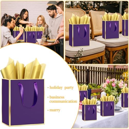 Epoesch 24 Pack Gift Bags with Handles & 24 Tissue Papers – 8x5x10 Inches - Image 6