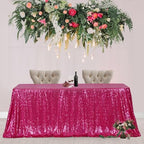 Poise3EHome Hot Pink Sequin Tablecloth 90×156 Inch Rectangle Sparkly Fabric Table Cloth for Baby Shower Birthday Party Wedding Christmas Holiday Decoration - Image 5