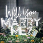 Large Will You Marry Me? Neon Sign - Custom Wedding Neon Sign LED Light Home Wall Decor - Personalized Gift - Size: 23x17.5inches - Image 5