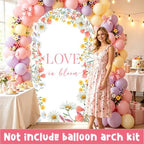 Love in Bloom Bridal Shower Arch Backdrop Cover 7.2FT - Image 2