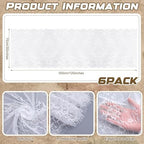 Remagr 6 Pcs White Lace Table Runners 30" x 120" Floral Wedding Decor - Image 2