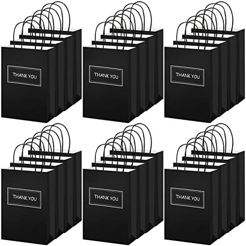 Handepo 100 Pcs Thank You Paper Bags with Handles, 8 x 4 x 10 in by Handepo