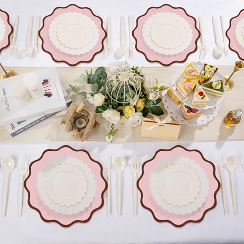 100Pcs Pink Thick Paper Placemats, Disposable Waterproof Wedding Place Mats - Image 5