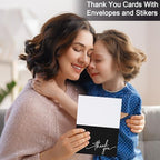Gueevin 200 Pcs Thank You Cards with Envelopes Stickers, 3.5x5", Black - Image 5