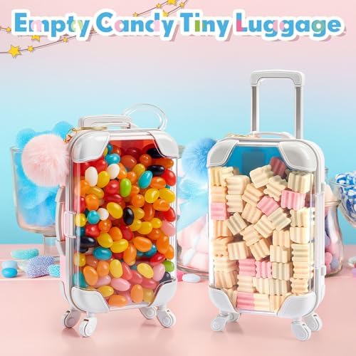 LemonRoad 36 Pcs Clear Mini Suitcase Party Favor Box, Pink，blue - Image 6