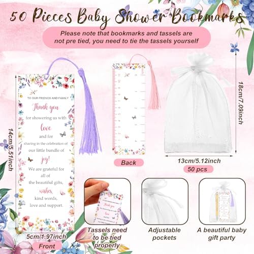 Gilprop 50 Sets Wildflower Baby Shower Gender Reveal Favors for Guests - Image 3