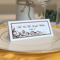 Scribble Vintage Swirl Place Cards, Chocolate, Set of 150, Pre-cut and Scor by DocumentsandDesigns