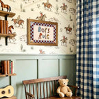Boys Rule Wall Art Funny Kids Quote Wall Decor Picture Vintage Checkerboard Sign Poster Canvas Painting Print for Boys Bedroom Playroom Nursery 24x16 inch Gold Framed - Image 5