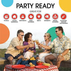 Party Solids Exquisite Red Paper Plates Disposable Heavy Duty 200 Pcs - 100-7" & 100-9" Red Disposable Plates For Party Heavy Duty 350 GSM For Birthday Supplies - Image 6