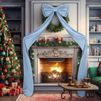 Wavwavw Christmas Giant Velvet Bow Decor Dusty Blue Big Bow, 75 x 18 Inches - Image 3
