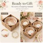 bridal shower gifts for guests 10 Pack Mini Floral Ceramic Dishes 3.9 Inch - Image 4