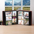 Large Photo Album Self Adhesive 4x6 5x7 3x5 8x10 Scrapbook Magnetic Album DIY Scrap Book Length 13 x Width 12.8 (Inches) 120 Black Sticky Pages Linen Cover DIY Photo Album(Orange) - Image 3