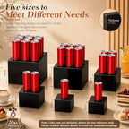 6 Pcs Food Risers for Display Party Buffet Riser Black(4",4",5",6",7",8") - Image 2
