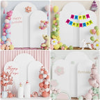 Wokceer White Arch Backdrop Covers Stretchy Backdrop 7.2FT, 6FT, 6FT - Image 4