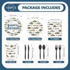 250Pcs Gone Fishing Birthday Party Decorations, Serves 50 - Image 4