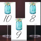 Mason Jar Design Table Number Cards Double Sided Party Table Numbers for Reception Baby Shower Anniversary Birthday Bridal Party 4x6 100 Pcs - Image 3