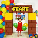 Super Theme Party Decorations Cardboard Playhouse Large Paper Boxes Super Playhouse Adventure Games Kit Big Party Boxes Castle with Arch Brother Adventure Decor for Baby Shower Gamer Birthday Favors - Image 7