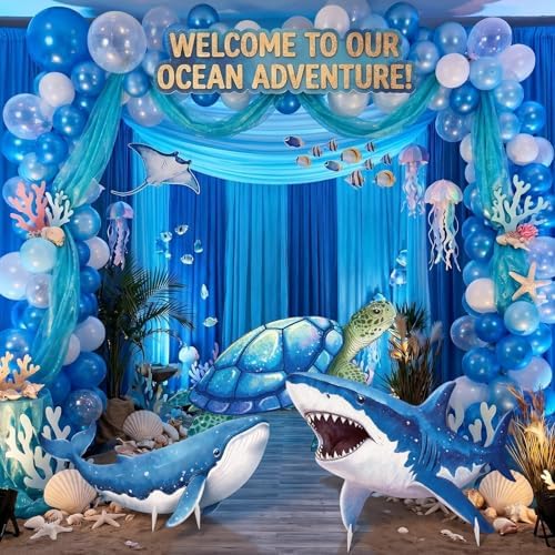 Weysat 3 Pcs Large Sea Party Stand Under the Sea Party Decorations Set - Image 6