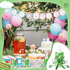 Nuenen 48 Pcs Baby Shower Milk Bottles with Ribbon Plastic Bear Candy Bottles Baby Shower Favors Gender Reveal Wedding Birthday Party Decorations(Green) - Image 5