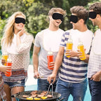 Leinuosen 24 Pcs Baby Shower Blindfold Feeding Game Set Include 6 Plastic Chug Bottles 6 Bib and 12 Eye Mask Blindfold Baby Feeding Bottle Chug Game for Adult Gender Reveal Party Supplies(Milky White) - Image 7
