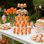 Cupcake Stand for 53 Cupcakes Clear 5 Tier Round Cupcake Tower for Wedding - Image 3