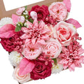 Serwalin 2Pcs Artificial Flowers Hot Pink Silk Fake Flowers for Wedding by Serwalin