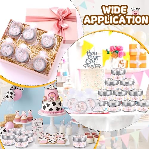 Conelist 24 Sets Cow Baby Shower Candle Favors for Guests - Image 5
