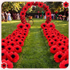 36 Pcs Paper Flowers for Party Decor, Red Poppy - Image 4