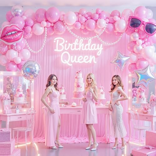 10ft x 15ft Pink Tulle Backdrop Curtain for Baby Shower Party Sheer Fabric Backdrop Curtains for Girls Birthday Gender Reveal Back Drop Wedding Photo Backdrop Drapes Background 2 Panels 5ft x 15ft - Image 2