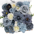 TINGE TIME Artificial Flowers Combo, Dahlia Rose Dusty Blue Wedding Flowers by TINGETIME