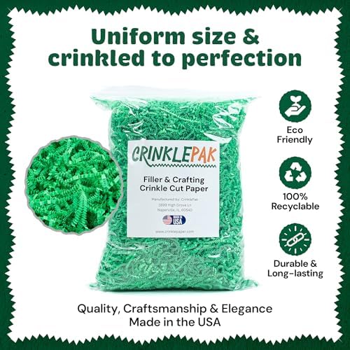 10LB Green Crinkle Paper Filler USA Made - Image 4