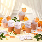 Ctosree 50 Sets Cutie Baby Shower Party Favors for Guests A Little Cutie Is on The Way Seed Packets Include Self Adhesive Seed Packets Flowerpot Thank You Tags Organza Bags for Orange Baby Shower - Image 5