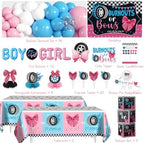 142pcs Burnouts or Bows Gender Reveal Decorations, One-stop Set - Image 2