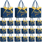 Jetec 45 Pcs Mini Thank You Gift Bag with Handle, Business Blue/gold by Jetec