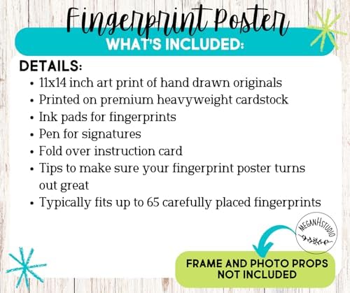Boy's Baby Shower Fingerprint Tree Set Guestbook Alternative, 11x14 Inches - Image 2