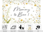 8x8ft Mommy to Bee Backdrop Bouquet Baby Shower Party Wildflower Honeycomb Floral Gender Reveal Sweet as Can Photography Background Party Banner Decorations Photo Studio Props - Image 2