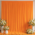 10x10FT Backdrop Curtains with Rod Pockets - Wrinkle Free Photo Stage Backdrop 2 Panels Curtains Drapes for Photography Wedding Party Baby Shower Decorations (Orange) by Unknown