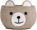 CherryNow Large Baby Basket for Gifts Empty, Cute Bear Design, Light Brown by CherryNow